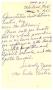 Thumbnail image of item number 1 in: '[Postcard from Mrs. Eula Curtis to Truett Latimer, March 7, 1961]'.
