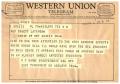 Letter: [Telegram to H. P. Haney, April 8, 1961]