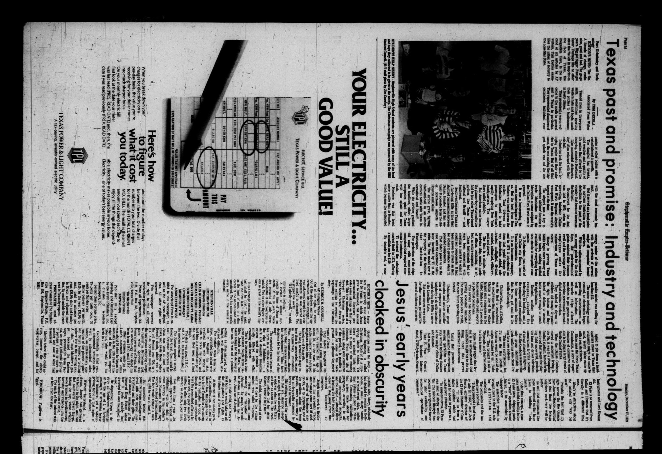 Stephenville Empire-Tribune (Stephenville, Tex.), Vol. 111, No. 104, Ed. 1 Monday, December 17, 1979
                                                
                                                    [Sequence #]: 2 of 10
                                                