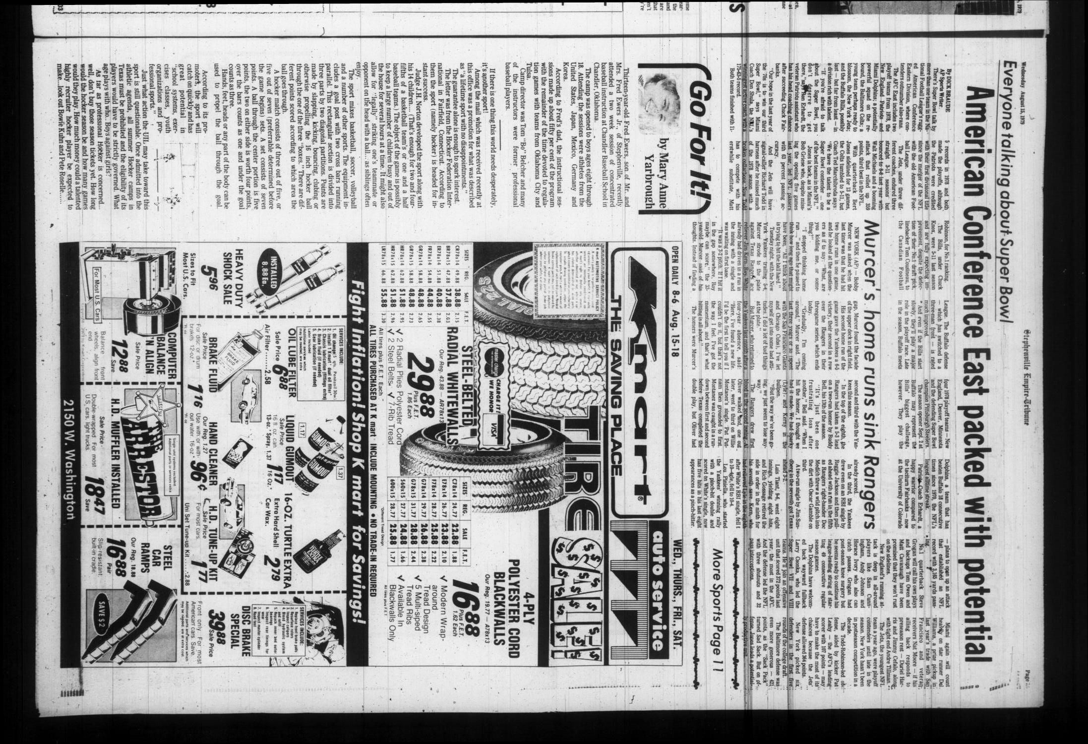 Stephenville Empire-Tribune (Stephenville, Tex.), Vol. 111, No. 1, Ed. 1 Wednesday, August 15, 1979
                                                
                                                    [Sequence #]: 7 of 18
                                                