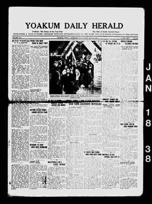 Primary view of object titled 'Yoakum Daily Herald (Yoakum, Tex.), Vol. 41, No. 244, Ed. 1 Tuesday, January 18, 1938'.