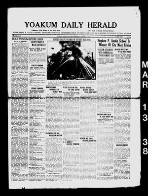 Primary view of object titled 'Yoakum Daily Herald (Yoakum, Tex.), Vol. 41, No. 290, Ed. 1 Sunday, March 13, 1938'.