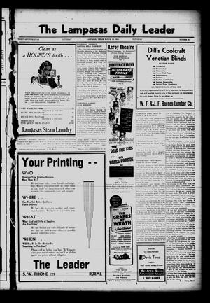 Primary view of object titled 'The Lampasas Daily Leader (Lampasas, Tex.), Vol. 37, No. 21, Ed. 1 Saturday, March 30, 1940'.