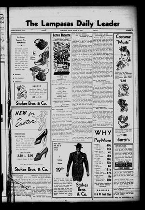 Primary view of object titled 'The Lampasas Daily Leader (Lampasas, Tex.), Vol. 37, No. 14, Ed. 1 Friday, March 22, 1940'.