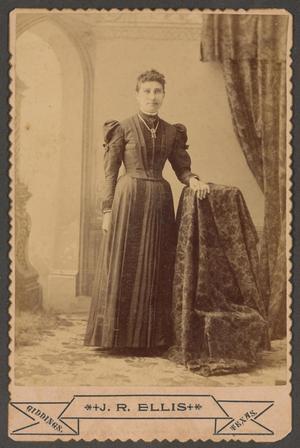 Primary view of object titled '[Photograph of an Unknown Woman in Dark Dress]'.