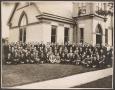 Primary view of [Photograph of a Group of Men in Front of a Church]
