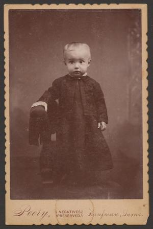 Primary view of object titled '[Photograph of an Unknown Child in Dark Clothing]'.