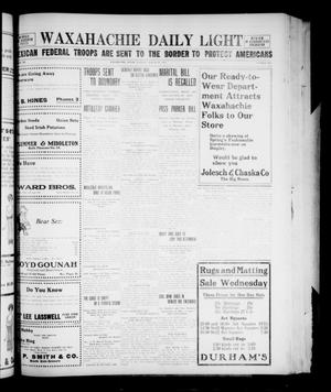 Primary view of object titled 'Waxahachie Daily Light (Waxahachie, Tex.), Vol. 20, No. 309, Ed. 1 Tuesday, March 18, 1913'.