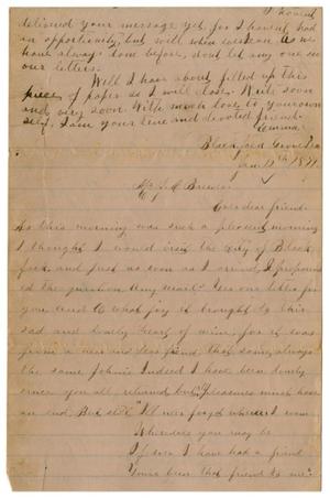 [Letter from Emma Davis to John C. Brewer, January 12, 1879]