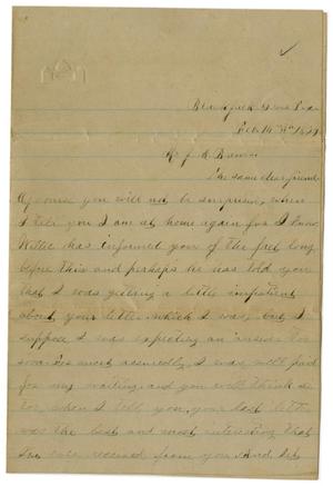 [Letter from Emma Davis to John C. Brewer, February 14, 1879]