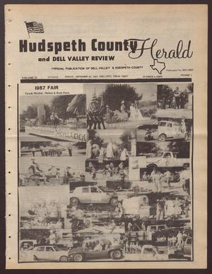 Primary view of object titled 'Hudspeth County Herald and Dell Valley Review (Dell City, Tex.), Vol. 31, No. 5, Ed. 1 Friday, September 25, 1987'.