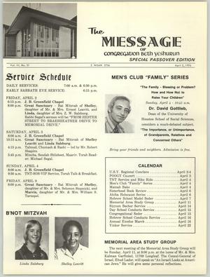 Primary view of object titled 'The Message, Volume 3, Number 31, April 1976'.