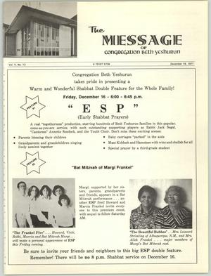 Primary view of The Message, Volume 5, Number 13, December 1977