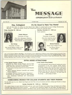 Primary view of object titled 'The Message, Volume 5, Number 15, December 1977'.