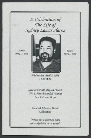 Primary view of object titled '[Funeral Program for Sydney Lamar Harris, April 8, 1988]'.