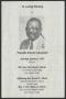 Primary view of [Funeral Program for Franklin Dewitt Cleveland, January 1, 1993]