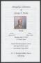 Pamphlet: [Funeral Program for George A. Burke, May 23, 2004]