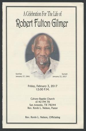 Primary view of object titled '[Funeral Program for Robert Fulton Gilmer, February 3, 2017]'.