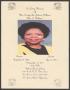Pamphlet: [Funeral Program for Mrs. Carolyn Ann Johnson Williams, June 17, 2011]