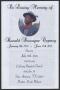 Pamphlet: [Funeral Program for Ronald Dewayne Copney, July 19, 2014]