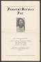 Pamphlet: [Funeral Program for Thelma Lee White, December 2, 1967]