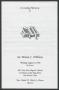 Pamphlet: [Funeral Program for Mamie C. Williams, August 8, 1994]