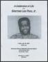 Pamphlet: [Funeral Program for Sherman Lee Pass, Jr., July 20, 2007]