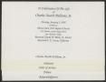 Pamphlet: [Funeral Program for Charles Austin Pulliams, Junior, January 2, 1995]