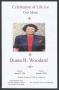 Pamphlet: [Funeral Program for Diana B. Woodward, August 15, 2016]