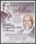 Pamphlet: [Funeral Program for Pastor J. Carlton Allen, Sr., August 28, 2015]