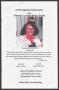 Pamphlet: [Funeral Program for Bernice Loretta Myers Smith, March 26, 2013]