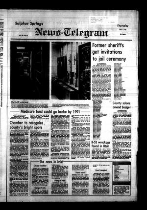 Primary view of object titled 'Sulphur Springs News-Telegram (Sulphur Springs, Tex.), Vol. 105, No. 88, Ed. 1 Thursday, April 14, 1983'.