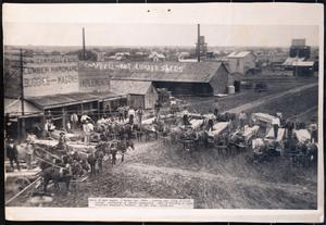 [Many wagons on a market day in Killeen]