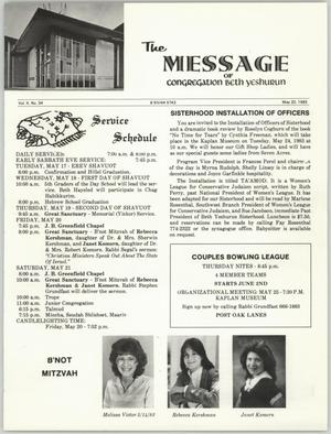 Primary view of object titled 'The Message, Volume 10, Number 34, May 1983'.