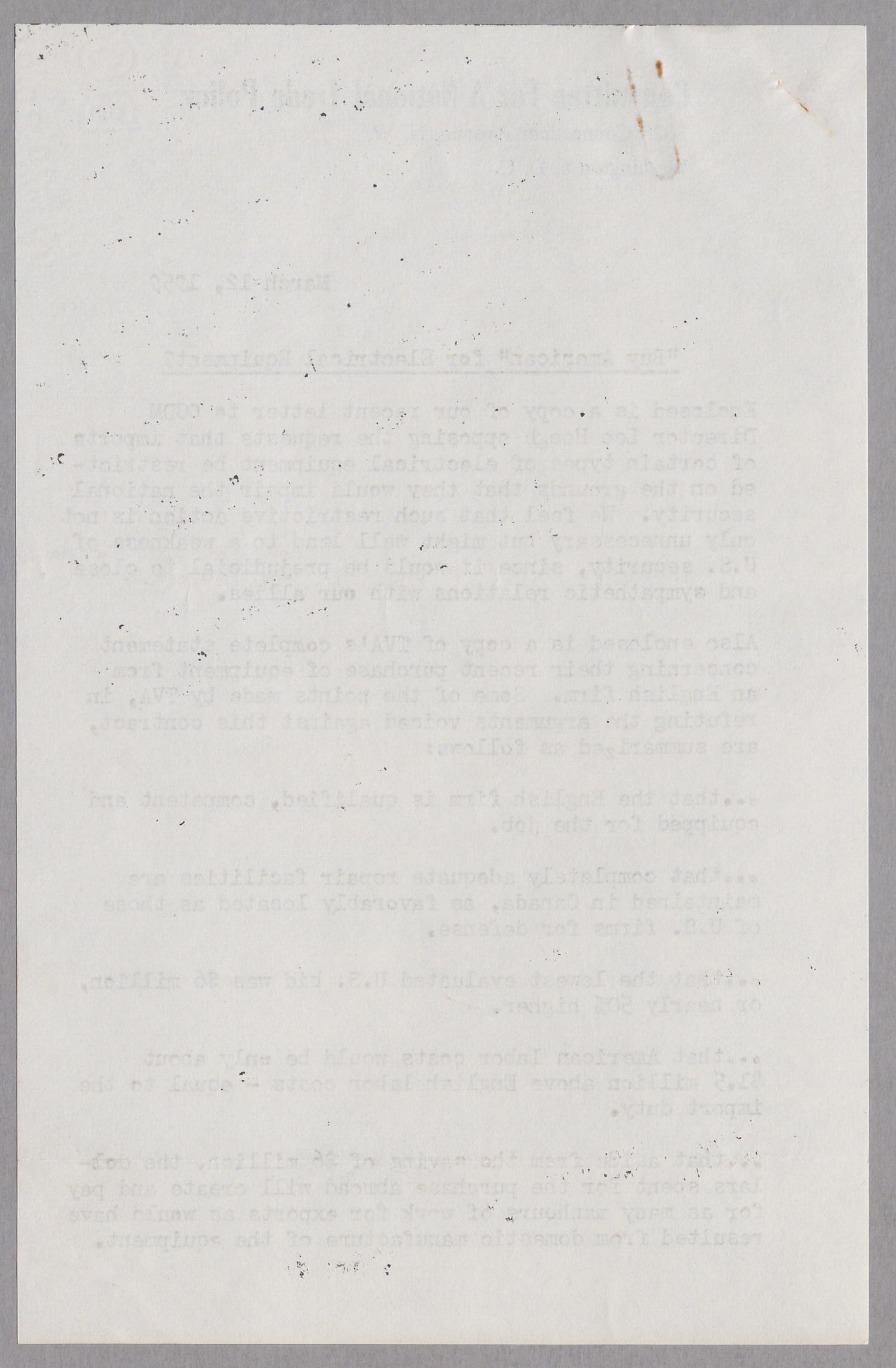 [Committee for a National Trade Policy, March 12, 1959]
                                                
                                                    [Sequence #]: 2 of 2
                                                