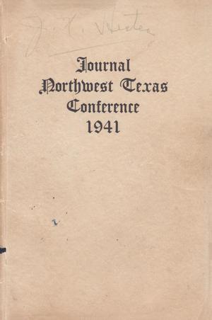 Primary view of object titled 'Journal of the Northwest Texas Annual Conference, the Methodist Church: 1941'.