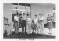 Photograph: [Planting shrubs at the local post office]