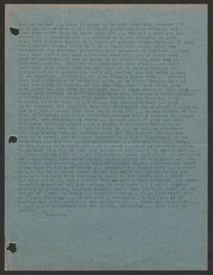 Primary view of object titled '[Letter from Cornelia Yerkes to Frances Yerkes, December 1942]'.