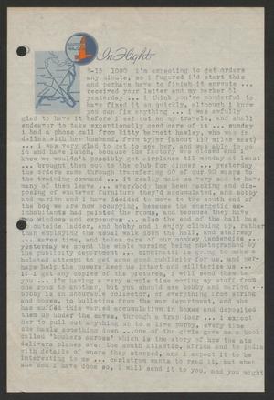 Primary view of [Letter from Cornelia Yerkes, August 15, 1943?]