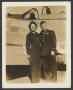 Photograph: [Cornelia Yerkes with USAAF Officer and P-51]