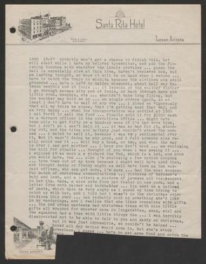 Primary view of object titled '[Letter from Cornelia Yerkes to Frances Yerkes, December 27, 1943]'.