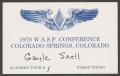 Primary view of [1978 WASP Conference, Air Force Academy tour ticket]