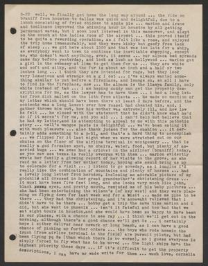Primary view of object titled '[Letter from Cornelia Yerkes, August 22, 1944]'.