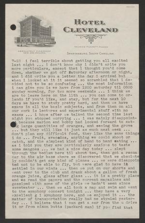Primary view of object titled '[Letter from Cornelia Yerkes, July 23, 1944?]'.