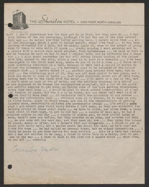 Primary view of object titled '[Letter from Cornelia Yerkes, August 27, 1945]'.