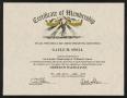 Thumbnail image of item number 1 in: '[Order of Daedalians Certificate of Membership for Gayle Snell]'.
