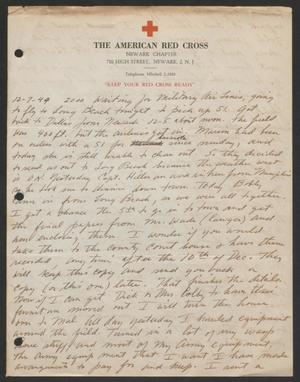 Primary view of object titled '[Letter from Cornelia Yerkes, December 7, 1944]'.