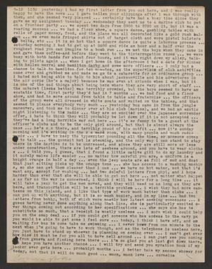 Primary view of object titled '[Letter from Cornelia Yerkes to Frances Yerkes, August 12, 1945]'.