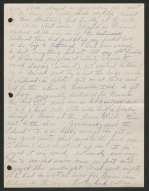 Primary view of object titled '[Letter from Cornelia Yerkes, June 17, 1944]'.