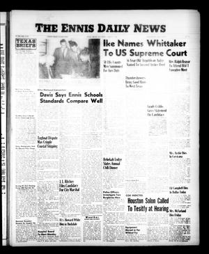Primary view of object titled 'The Ennis Daily News (Ennis, Tex.), Vol. [66], No. [52], Ed. 1 Saturday, March 2, 1957'.